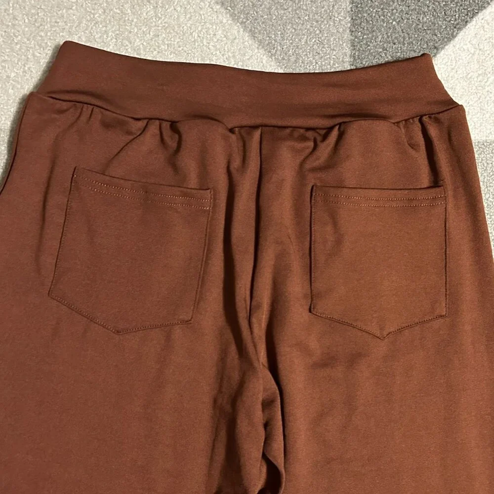 NWOT Unbranded Rusty Brown Straight Leg Leggings Women's Size M - Picture 5 of 6